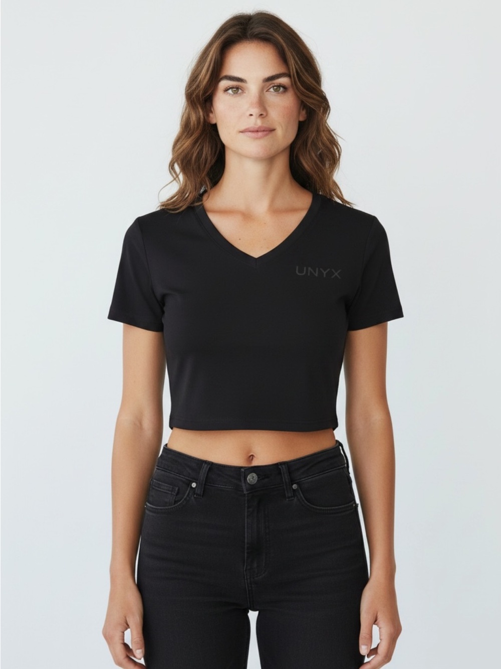 UNYX Women’s V-Neck Baby Tee 🤎🖤
